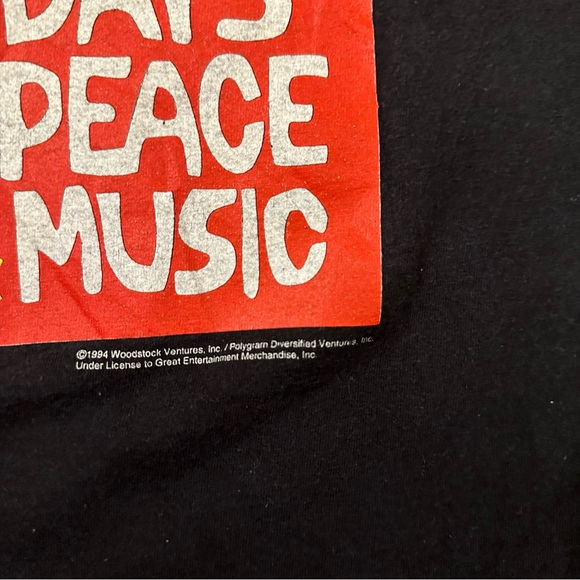 Authentic Vintage Woodstock 1994 Music Festival T shirt size XL single stitch - Picture 3 of 6